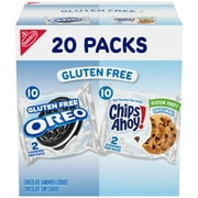 OREO Sandwich Cookies & CHIPS AHOY! Chocolate Chip Cookies Gluten Free Cookies Variety Pack, 20 Snack Packs