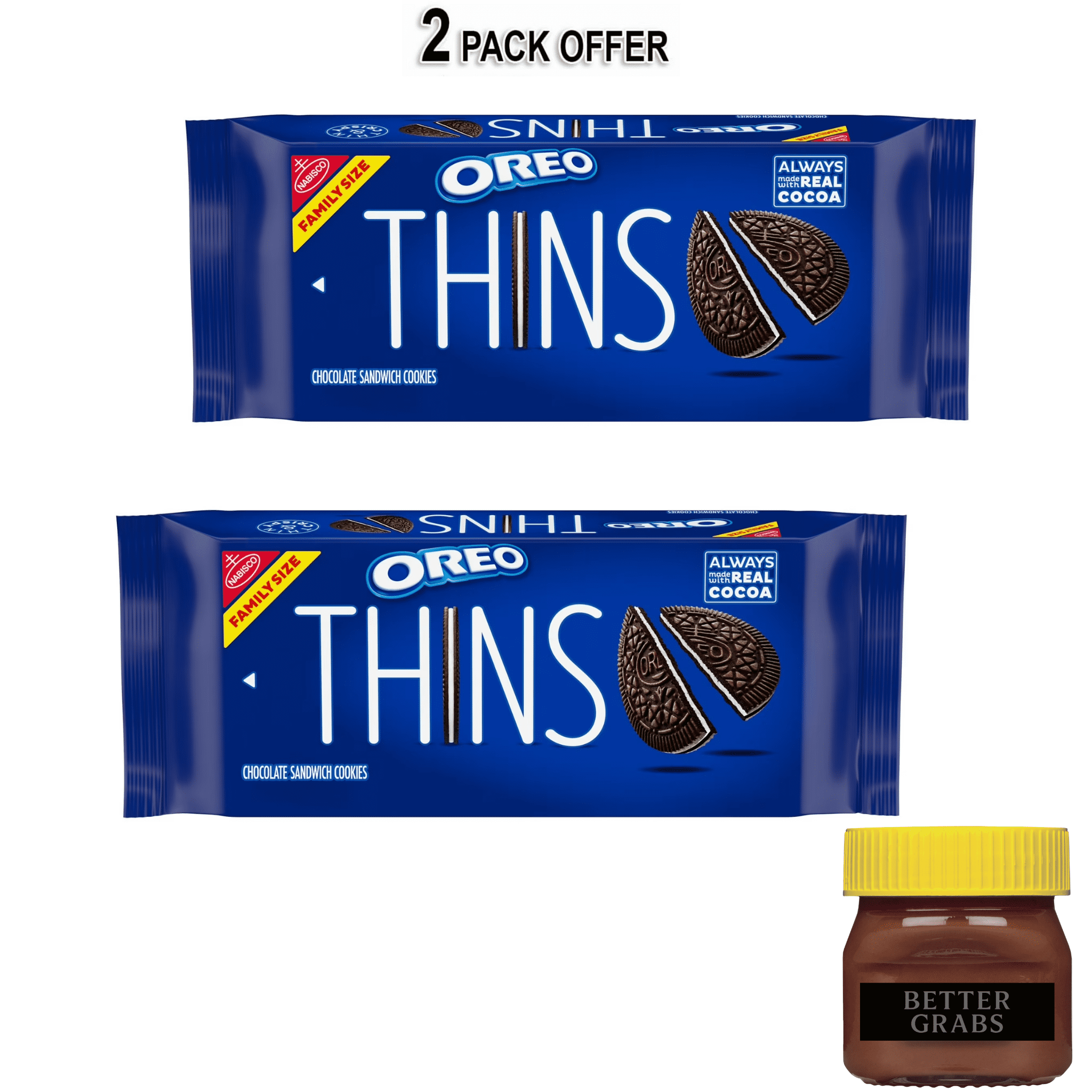 OREO Thins Chocolate Sandwich Cookies, Family Size, 11.78 Oz