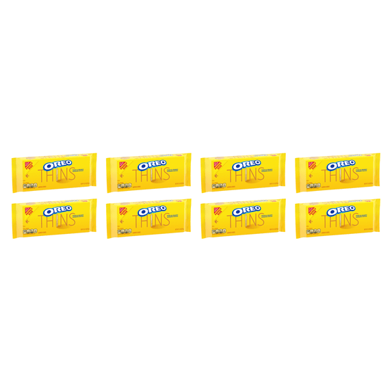 OREO Thins Golden Sandwich Cookies, Family Size, 11.78 oz (Pack of 8)