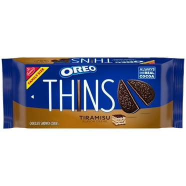 OREO Thins Tiramisu Creme Chocolate Sandwich Cookies, Family Size, 11.78 oz