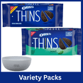 thumbnail image 1 of OREO Variety Pack Thins Chocolate Sandwich Cookies 9.21 oz & Thins Mint Creme Chocolate Sandwich Cookies 9.21 oz with Bowl by OMA, 1 of 7