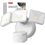 OREiN 6500LM/42W Flood Lights Outdoor, 180°/75FT Motion Sensor Outdoor Lights 4 Modes Dimmable Dusk to Dawn Floodlights IP65 Waterproof for 6000SQ.FT Area for Big Patio, Driveway, White (Hardwired)