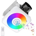 thumbnail image 1 of OREiN Bathroom Fan with Bluetooth Speaker, 110/160 CFM 1.0 Sones Bathroom Exhaust Fan with Light, 40W Shower Vent Fan with Light & Remote, 1500lm LED Light 2700K/4000K/6500K & Nightlight, Music Sync, 1 of 9