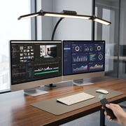 ORFELD 28.3 LED Foldable Desk Lamp with Clamp, Architect Light with Remote, Eye-Caring Lamp for Home Office, Reading, StudyBlack