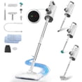 thumbnail image 1 of ORFELD Multi-Purpose  248℉ Steam Mop with Display Screen, Detachable Handheld Steam Cleaner, Quick 15s Heat, 400ml and 2-Level Steamer for Cleaning Floor, Carpet, Kitchen, Car, Toys(White), 1 of 12