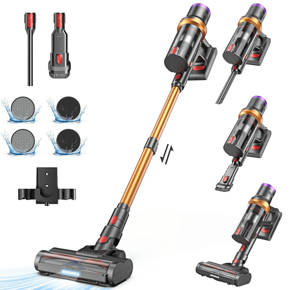 ORFELD Cordless Vacuum Cleaner, Lightweight 35KPa Stick Vacuum for Carpet Floor and Pet Hair
