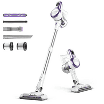 ORFELD Cordless Vacuum Cleaner, 22Kpa Powerful V20P Stick Vacuum for Hard Floor Carpet Pet Purple