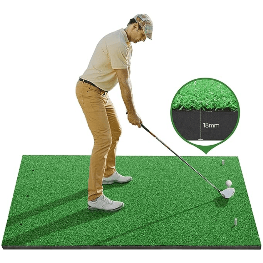 ORFELD Golf Hitting Mat, 5x3ft Home Golf Turf Practice Mat for Hitting