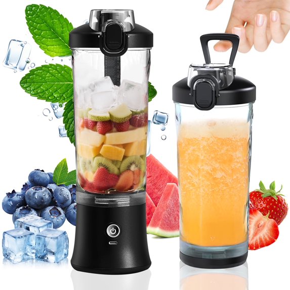 ORFELD personal portable blender cup for shakes and smoothies, 20 oz rechargeable shaker bottle