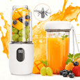 thumbnail image 1 of ORFELD Portable Blender with 16 Durable Stainless Steel Blades,17 Oz(500ml) Cordless Small Smoothie & Shake Maker,Juicer for Outdoors,Camping,White, 1 of 10