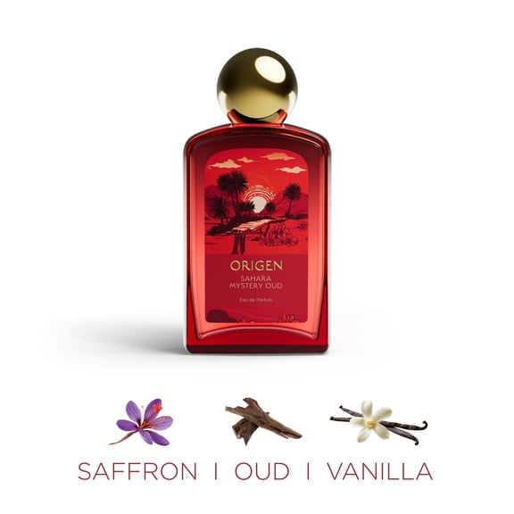 Origen Sahara Mystery Oud Eau de Parfum, a Deep and Warm Amber Woody Fragrance for Women, 3.3 fl oz