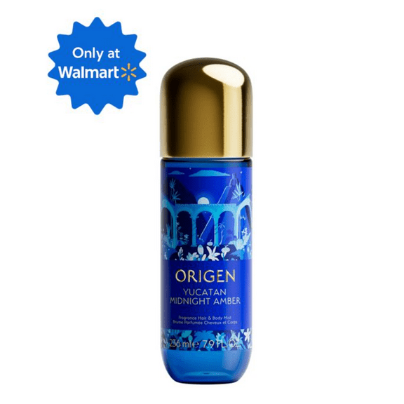 Origen Yucatan Midnight Amber Hair and Body Mist, Vibrant and Solar Floral Amber Fragrance for Women, 7.9 oz