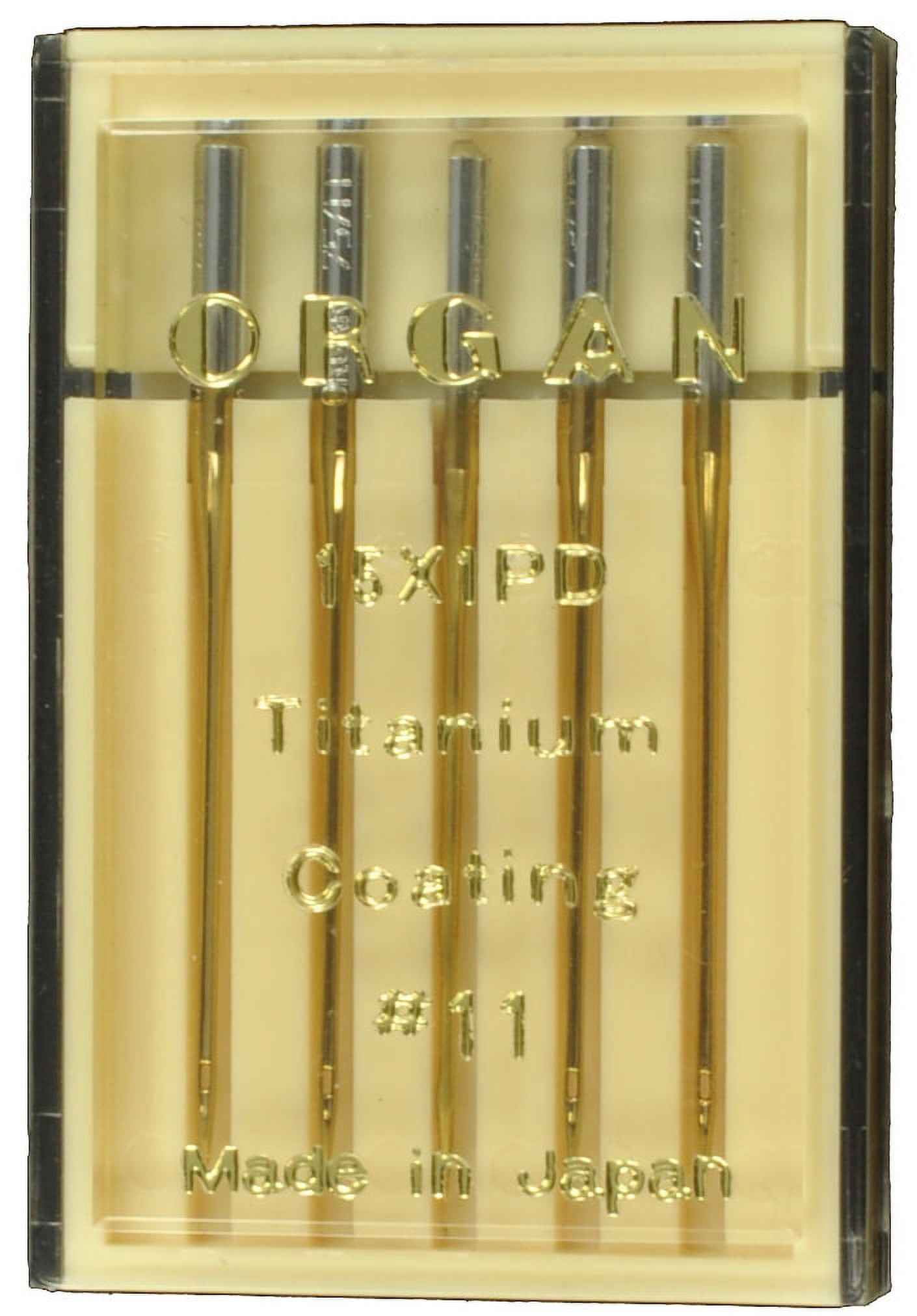 10-Pack Organ SY3355 DPX17 Sewing Machine Needles Size 16/100 - For Household Machines (Janome, Singer, Juki, Brother)