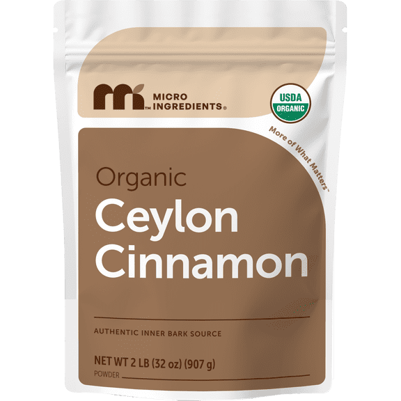 Micro Ingredients Organic Ceylon Cinnamon Powder, 2lb | Premium Sri Lanka Cinnamon for Spice & Seasoning Great for Baking, Cooking & Drinks