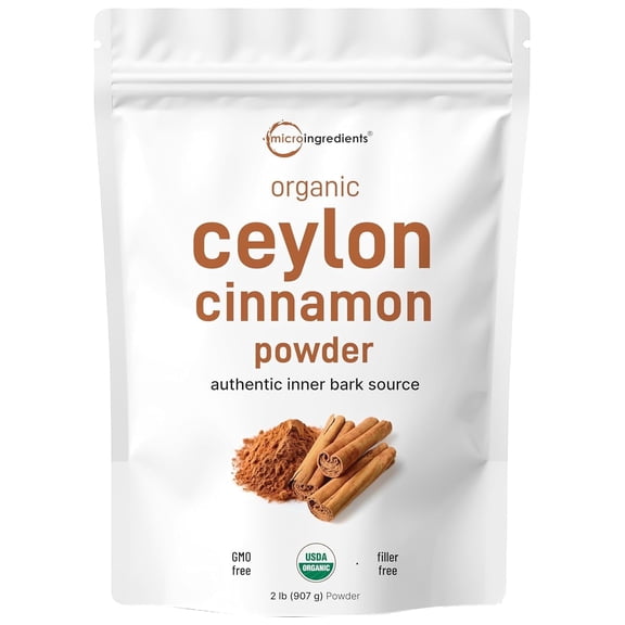 Micro Ingredients Organic Ceylon Cinnamon Powder, 2lb | Premium Sri Lanka Cinnamon for Spice & Seasoning Great for Baking, Cooking & Drinks