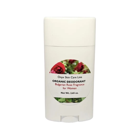 Onyx Skin Care Line Organic Deodorant Bulgarian Rose Fragrance for Women