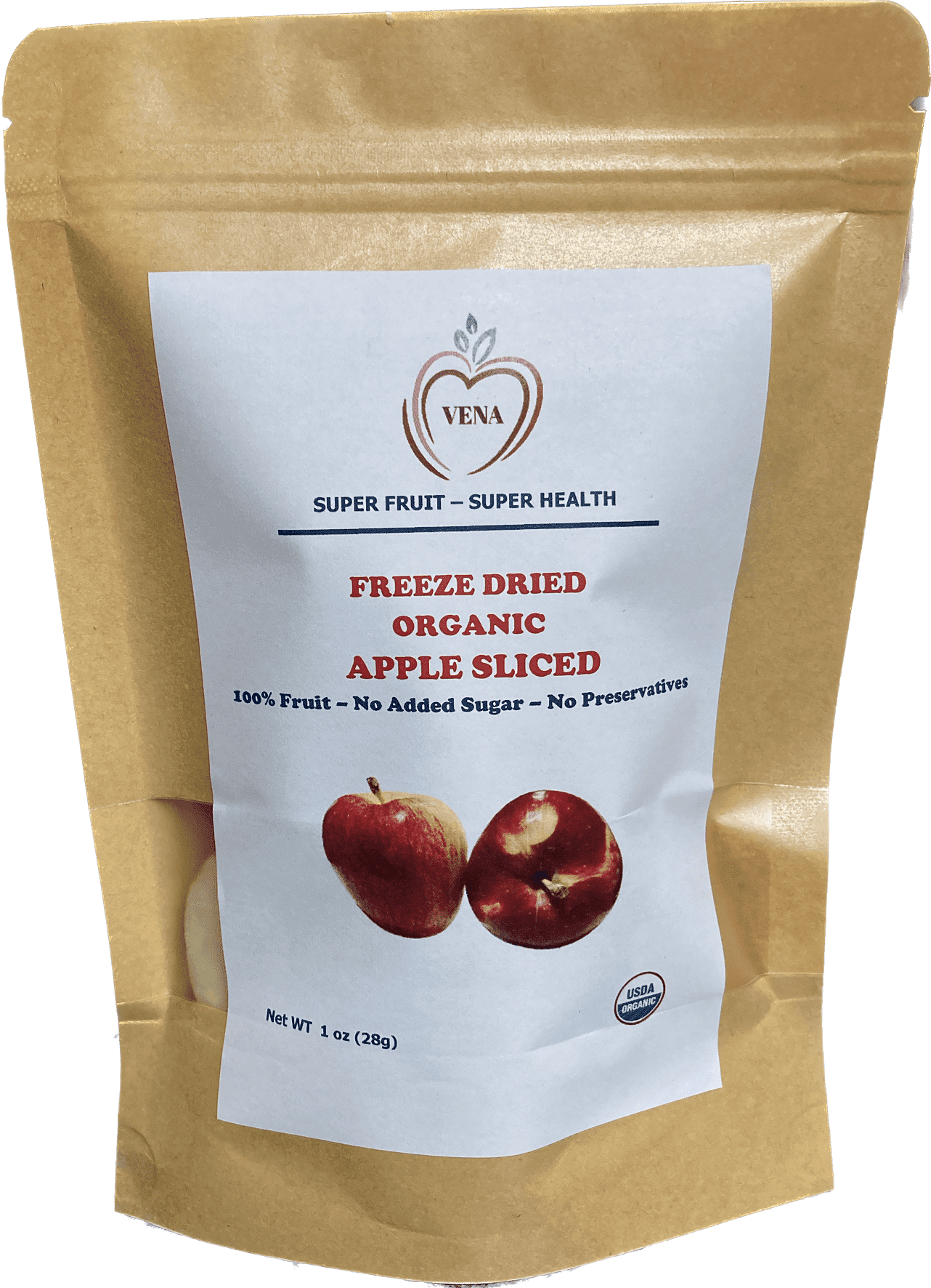 ORGANIC FREEZE DRIED APPLE 1OZ BAG, 5 PK