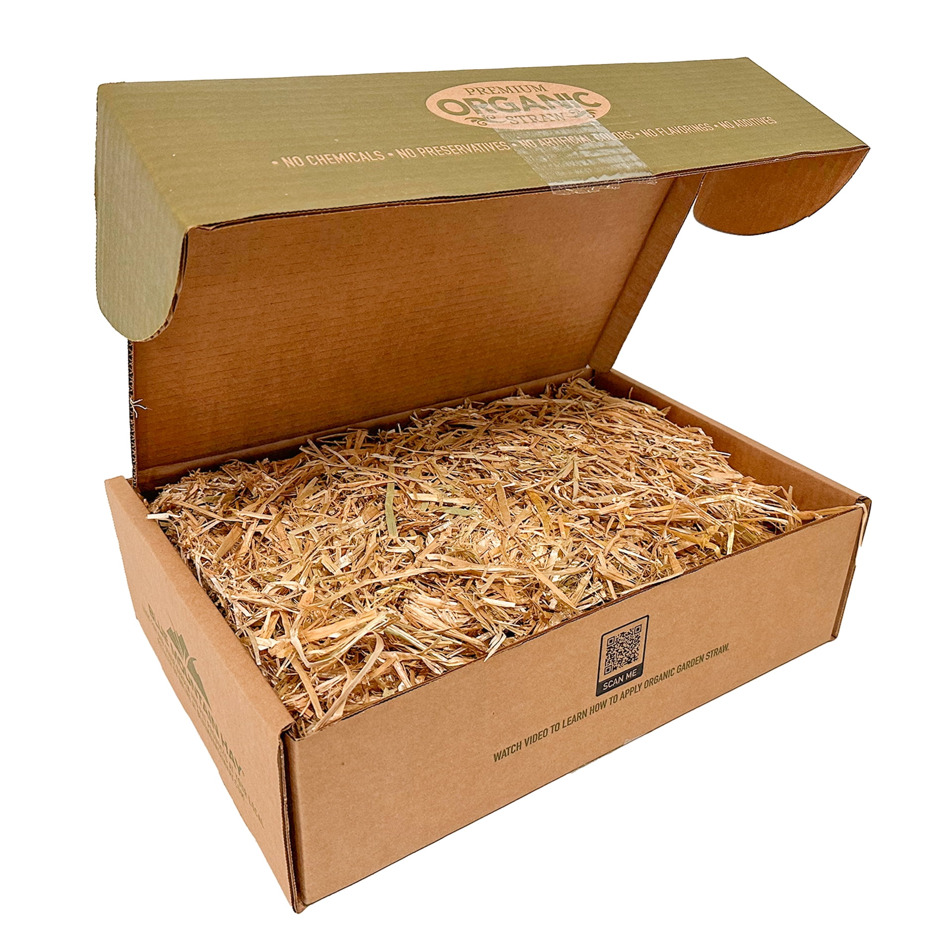 ORGANIC Garden Straw (10lb) | Blue Mountain Hay | Biodegradable Garden Straw Mulch for Raised Bed Gardens, Yard Landscaping, Tomato & Vegetable Compost & Fertilizer | Covers up to 150 sq ft