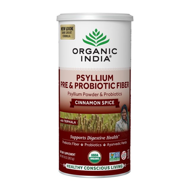 ORGANIC INDIA Psyllium Husk Pre & Probiotic Fiber Psyllium Husk