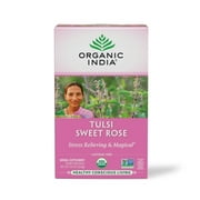 ORGANIC INDIA Tulsi Sweet Rose Herbal Tea Bags 18 Count