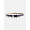 thumbnail image 1 of Scenario Women's and Women's Plus Organic Loops Faux Leather Belt, Black/Silver Tone, 1 of 4