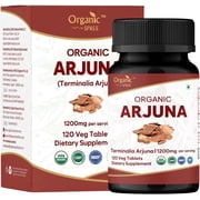 ORGANIC SPREE Arjuna Terminalia Arjuna 120 Tablets   USDA Organic Certified