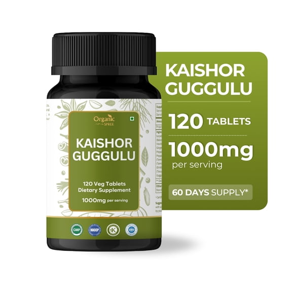 ORGANIC SPREE Kaishor Guggulu 120 Tablets - Ayurvedic Formulation - Certified and Vegetarian (1)