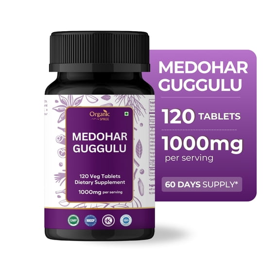ORGANIC SPREE Medohar Guggulu 120 Tablets Ayurvedic Formula Dietary Supplement