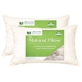 thumbnail image 1 of ORGANIC TEXTILES 100% Organic Cotton Pillow with Organic Cotton Cover - GOTS CERTIFIED - Adjustable Loft, Head Neck Pain Relief, Back Side Stomach Sleepers, Bed Pillow - (Queen) - Pack of 2, 1 of 8