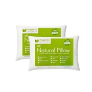 Organic Textiles Natural Talalay Latex Pillow – Cooling Latex Pillow for Sleeping – Breathable Neck Support Pillow with GOTS Organic Cotton Cover - (Travel, Fir