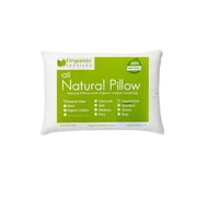 Organic Textiles Natural Talalay Latex Pillow – Cooling Latex Pillow for Sleeping – Breathable Neck Support Pillow with GOTS Organic Cotton Cover - (Travel, Med