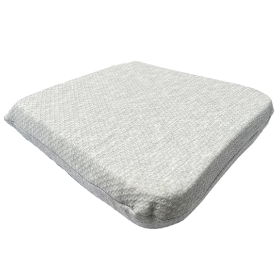 Organic Textiles 100% Organic Latex Seat Cushion with Heather Gray Cotton Cover - (3", Medium) - Pack of 1