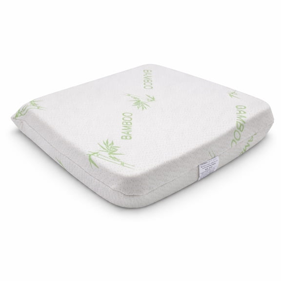 Organic Textiles 100% Organic Latex Seat Cushion with Bamboo Cotton Cover - (3", Medium Firm)