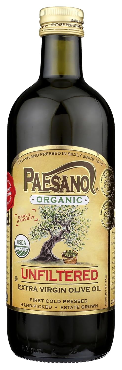 ORGANIC UNFILTERED Extra Virgin Olive Oil 33 8 Fl Oz Glass Walmart Com