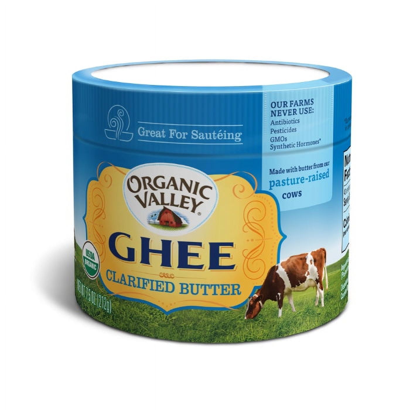 ORGANIC VALLEY GHEE CLARIFIED BUTTER ORG 7.5 OZ Pack of 6