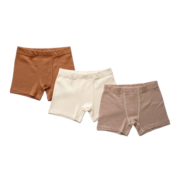 ORGANICKID Boys 100% Organic 100% Cotton Underwear GOTS Certified Kids Toddler Boxer Briefs Pack of 3