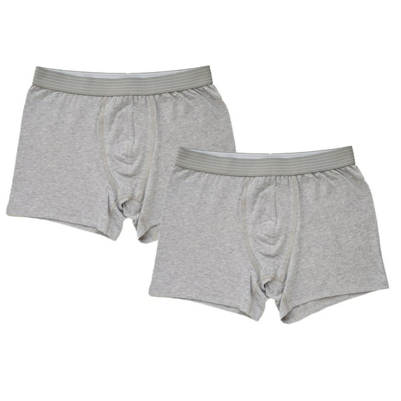 ORGANICKID Men's Organic Cotton Soft Breathable Boxer Briefs, Pack of 2