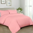 thumbnail image 1 of ORGANICTUNE 100% Brushed Microfiber Duvet Cover Set, Super Soft Comforter Cover Set with Hidden Zipper and Pillow Sham, Pink, King, 3 Piece, 1 of 6