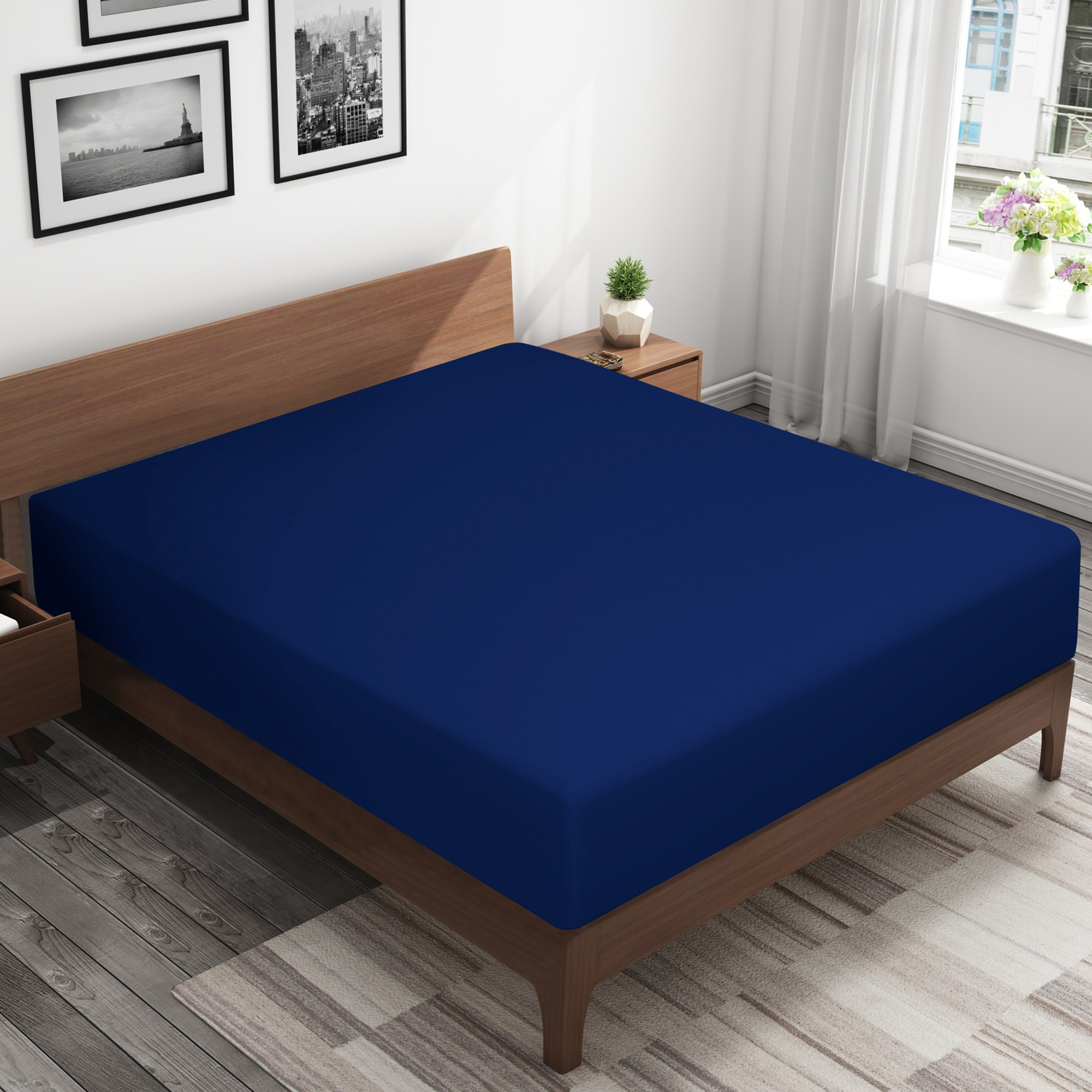 Organictune 100 Brushed Microfiber Fitted Sheet, 1800 Super Soft and