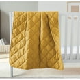 thumbnail image 1 of Organictune Microfiber Down Alternative Machine Washable Toddler Comforter, Super Soft and Lightweight Kids Crib Quilted Blanket for Stroller, Travel, Yellow, 39"x47", 1 of 5