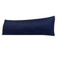 thumbnail image 1 of Satin Body Pillowcase for Hair and Skin, Silky Slip Cooling Body Pillow Cover with Hidden Zipper, Navy Blue, 20" x 54", 2 Pack, 1 of 5