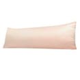 thumbnail image 1 of Organictune Satin Body Pillowcase for Hair and Skin, Silky Slip Cooling Body Pillow Cover with Hidden Zipper, Pink, 20" x 54", 2 Pack, 1 of 5