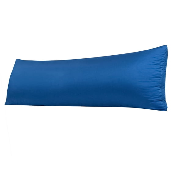 Satin Body Pillowcase for Hair and Skin, Silky Slip Cooling Body Pillow Cover with Hidden Zipper, Royal Blue, 20" x 54"