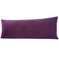 thumbnail image 1 of Organictune Velvet Long Body Pillowcase, Super Soft and Cozy Luxury Fuzzy Body Pillow Cover with Zipper Closure, Purple, 20" x 54", 2 Pack, 1 of 5