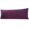thumbnail image 1 of Organictune Velvet Long Body Pillowcase, Super Soft and Cozy Luxury Fuzzy Body Pillow Cover with Zipper Closure, Purple, 20" x 54", 1 of 5