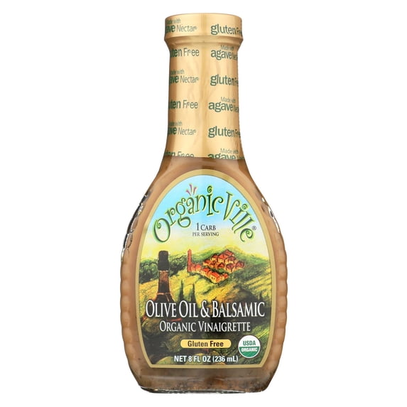 Organicville Olive Oil and Balsamic Vinaigrette & Marinade, 8 fl. oz.