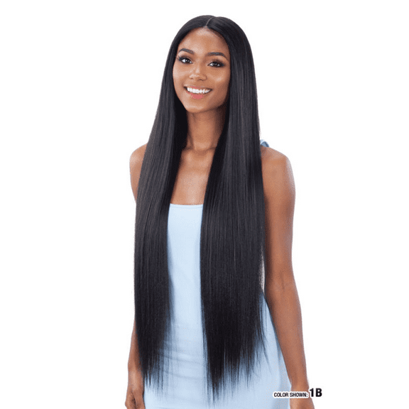 Organique Light Yaky Straight Lace Wig Synthetic 36" / Color: 1B - Off Black / Length: 36 INCH Lace Wigs