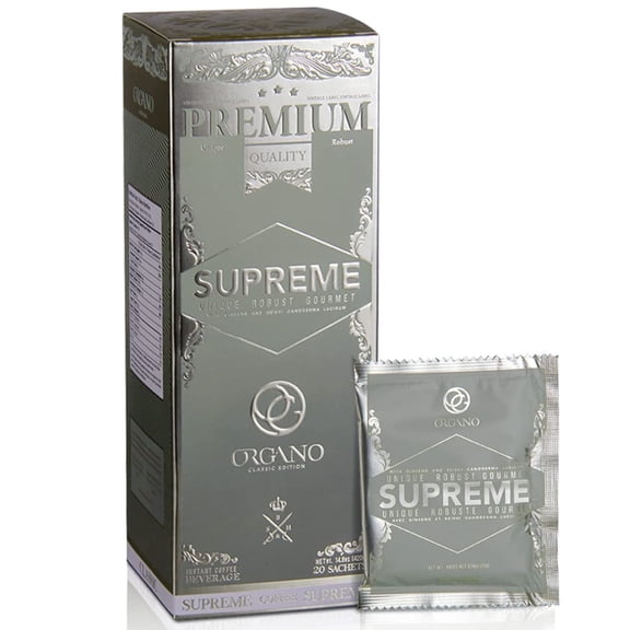 ORGANO Caf Supreme, 100% Ganoderma Lucidum with Ginseng (20 Sachets)