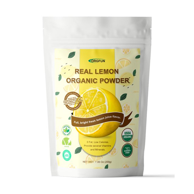 ORGFUN Original Lemon Powder Made with Real Lemons, Freeze Dried Lemon