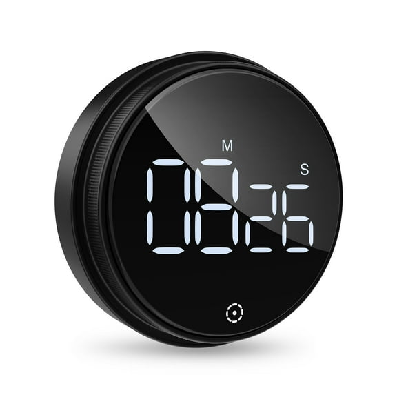 ORIA Kitchen Timer, Digital Kitchen Timer Big Digits, Loud Alarm, Magnetic Backing, for Sport, Cooking Baking(Black)